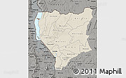 Shaded Relief Map of Nassa, darken, semi-desaturated
