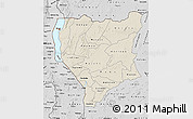 Shaded Relief Map of Nassa, desaturated