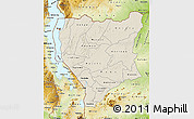 Shaded Relief Map of Nassa, physical outside