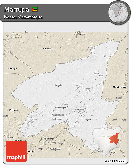 Classic Style 3D Map of Marrupa