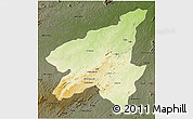 Physical 3D Map of Marrupa, darken
