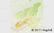 Physical 3D Map of Marrupa, lighten