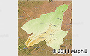 Physical 3D Map of Marrupa, satellite outside