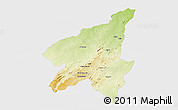 Physical 3D Map of Marrupa, single color outside