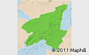Political 3D Map of Marrupa, lighten