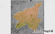 Satellite 3D Map of Marrupa, desaturated
