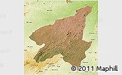 Satellite 3D Map of Marrupa, physical outside