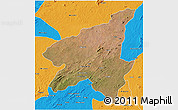Satellite 3D Map of Marrupa, political outside