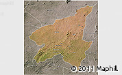 Satellite 3D Map of Marrupa, semi-desaturated