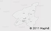 Silver Style 3D Map of Marrupa, single color outside