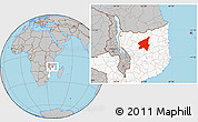 Gray Location Map of Marrupa, highlighted country