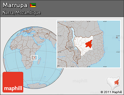Gray Location Map of Marrupa, highlighted parent region