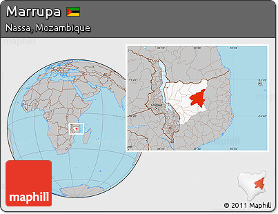 Gray Location Map of Marrupa, highlighted parent region