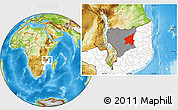 Physical Location Map of Marrupa, highlighted country, highlighted parent region