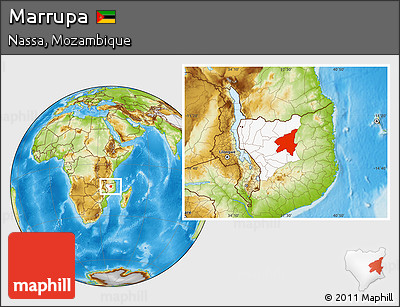 Physical Location Map of Marrupa, highlighted parent region