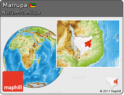 Physical Location Map of Marrupa, highlighted parent region