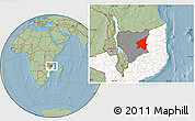 Savanna Style Location Map of Marrupa, highlighted country, highlighted parent region, hill shading