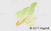 Physical Map of Marrupa, cropped outside