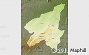 Physical Map of Marrupa, darken