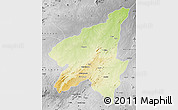 Physical Map of Marrupa, desaturated