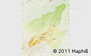 Physical Map of Marrupa, lighten