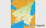 Physical Map of Marrupa, political outside