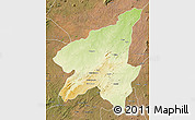 Physical Map of Marrupa, satellite outside