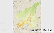 Physical Map of Marrupa, shaded relief outside
