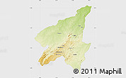 Physical Map of Marrupa, single color outside