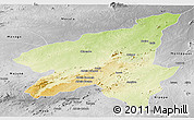 Physical Panoramic Map of Marrupa, desaturated