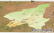 Physical Panoramic Map of Marrupa, satellite outside