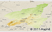 Physical Panoramic Map of Marrupa, shaded relief outside