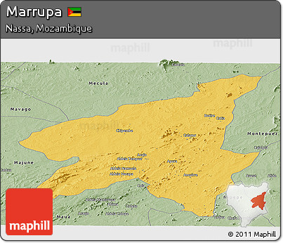 Savanna Style Panoramic Map of Marrupa