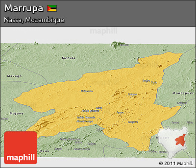 Savanna Style Panoramic Map of Marrupa