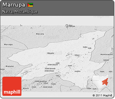 Silver Style Panoramic Map of Marrupa