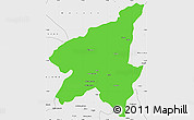 Political Simple Map of Marrupa, single color outside, borders and labels