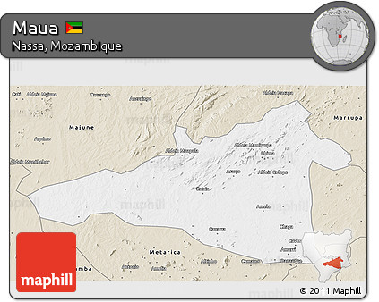 Classic Style 3D Map of Maua