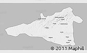 Gray 3D Map of Maua, single color outside