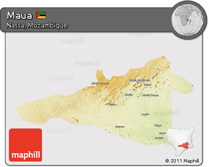 Physical 3D Map of Maua, cropped outside