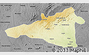 Physical 3D Map of Maua, darken, desaturated