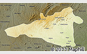 Physical 3D Map of Maua, darken