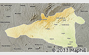 Physical 3D Map of Maua, darken, semi-desaturated