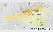Physical 3D Map of Maua, lighten, desaturated