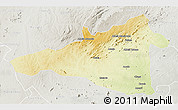 Physical 3D Map of Maua, lighten, semi-desaturated