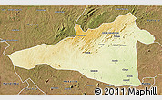Physical 3D Map of Maua, satellite outside
