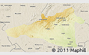 Physical 3D Map of Maua, shaded relief outside