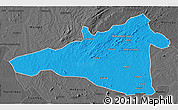Political 3D Map of Maua, darken, desaturated