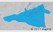 Political 3D Map of Maua, lighten, desaturated