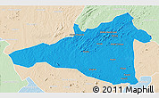 Political 3D Map of Maua, lighten