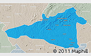 Political 3D Map of Maua, lighten, semi-desaturated